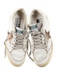 Golden Goose Leather Glitter Accents Sneakers