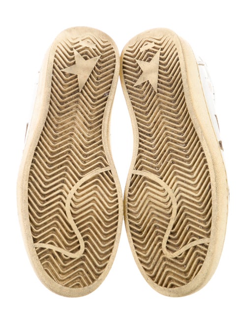 Golden Goose Leather Glitter Accents Sneakers