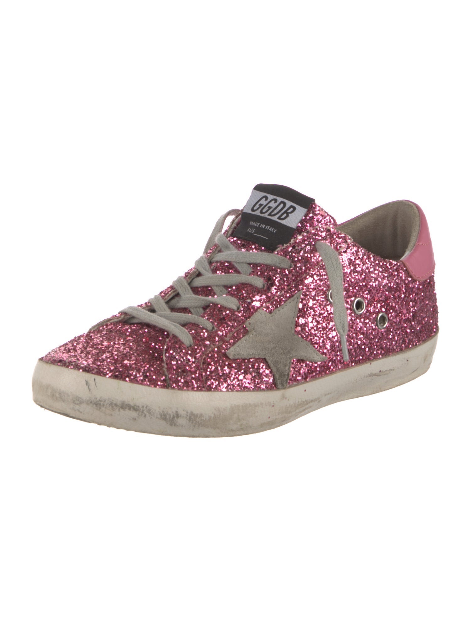 Golden Goose Glitter Distressed Accents Sneakers