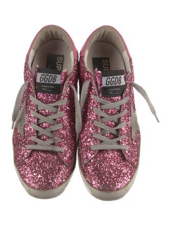 Golden Goose Glitter Distressed Accents Sneakers