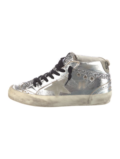 Golden Goose Leather Printed Sneakers