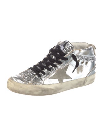 Golden Goose Leather Printed Sneakers