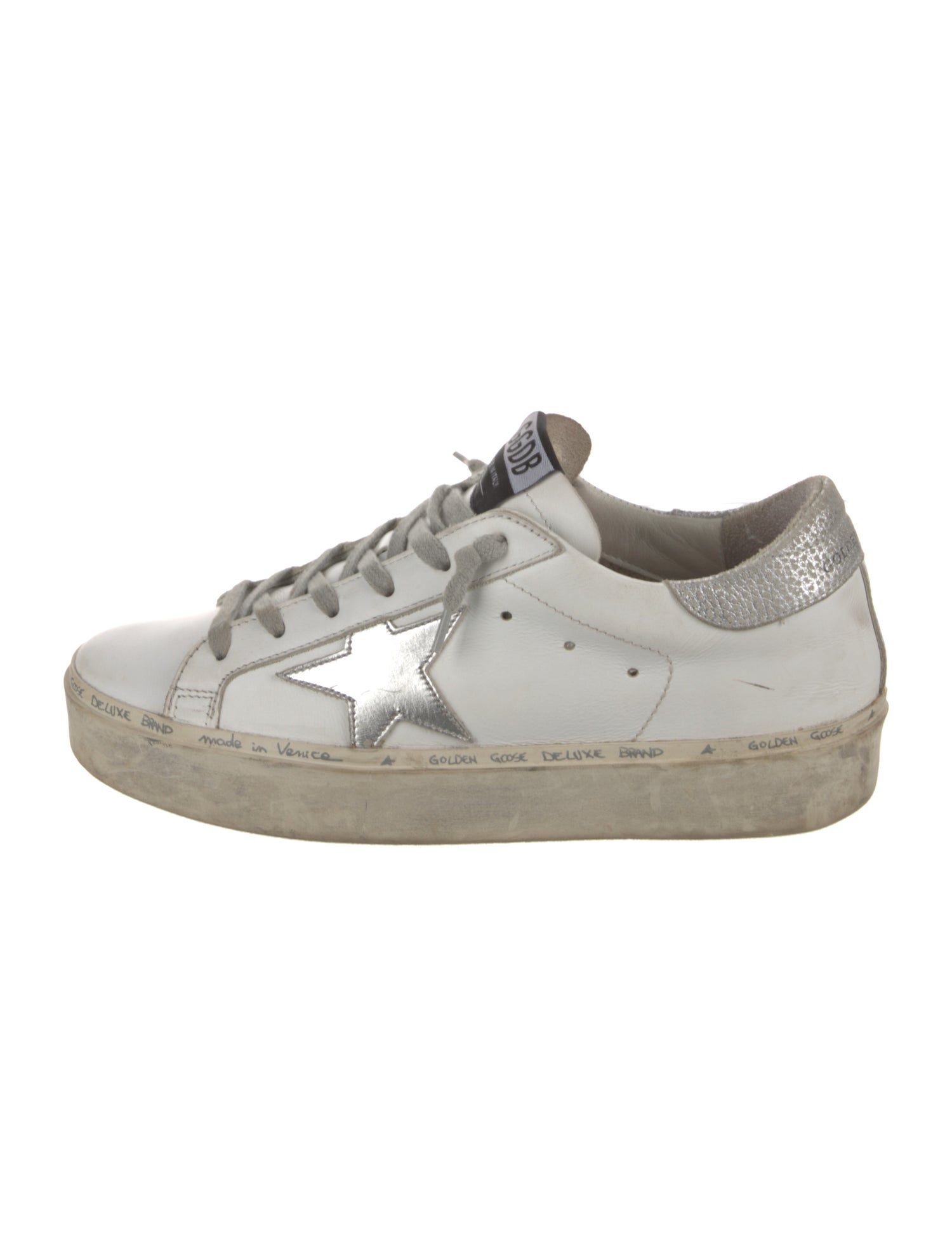 Golden Goose Leather Printed Sneakers
