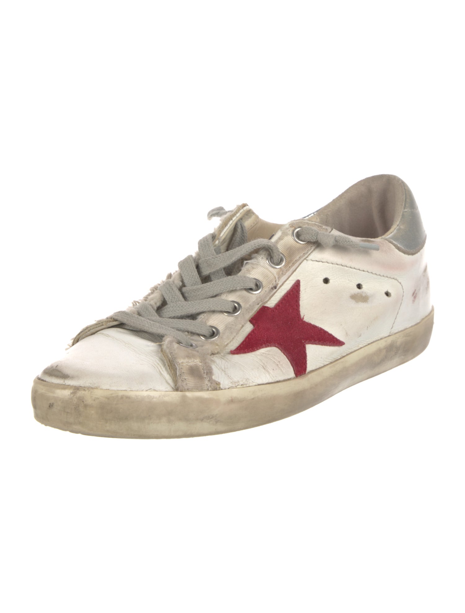 Golden Goose Leather Patterned Sneakers