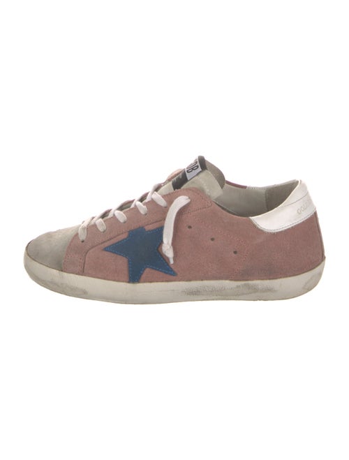 Golden Goose Suede Colorblock Pattern Sneakers