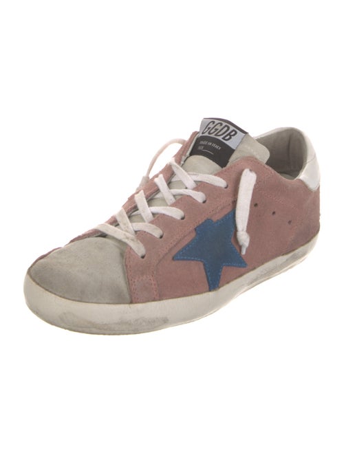 Golden Goose Suede Colorblock Pattern Sneakers