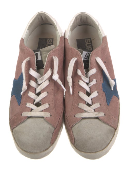 Golden Goose Suede Colorblock Pattern Sneakers