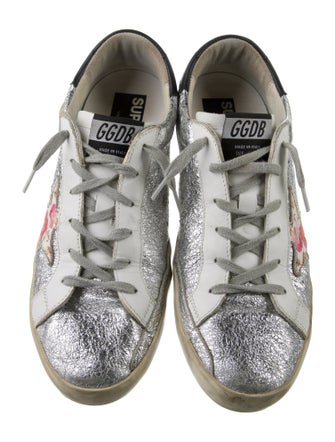Golden Goose Leather Distressed Accents Sneakers