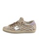 Golden Goose Leather Animal Print Sneakers