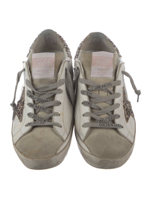 Golden Goose Leather Colorblock Pattern Sneakers