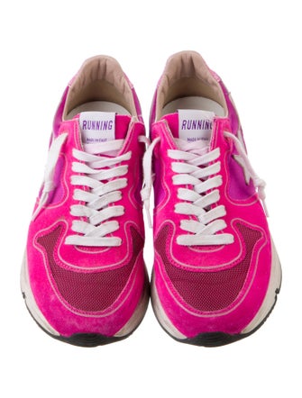 Golden Goose Suede Colorblock Pattern Sneakers