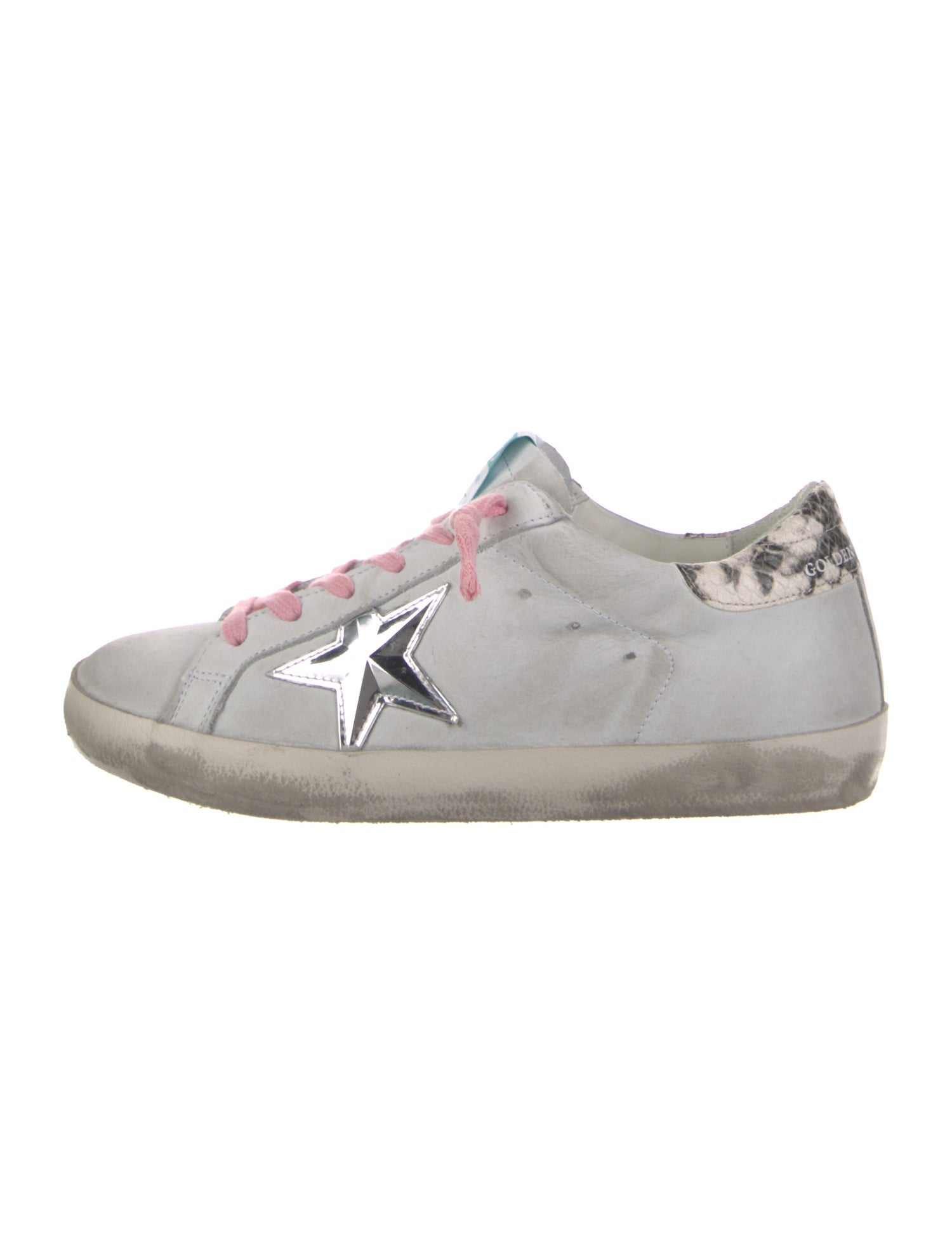 Golden Goose Leather Printed Sneakers