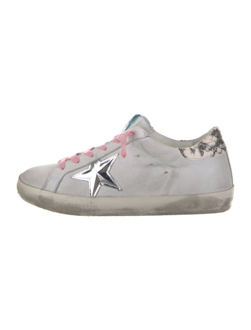 Golden Goose Leather Printed Sneakers