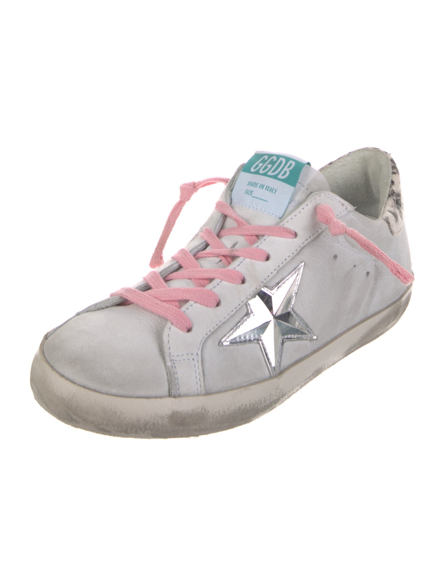 Golden Goose Leather Printed Sneakers
