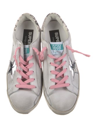 Golden Goose Leather Printed Sneakers
