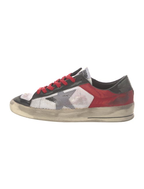 Golden Goose Leather Colorblock Pattern Sneakers