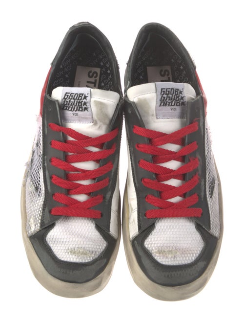 Golden Goose Leather Colorblock Pattern Sneakers