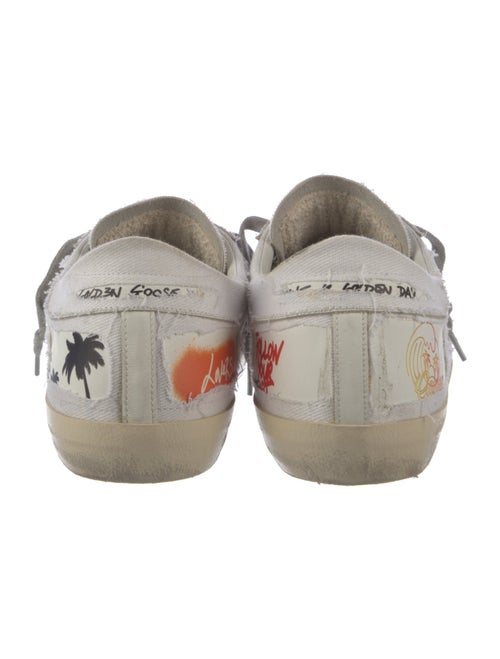 Golden Goose Leather Printed Sneakers