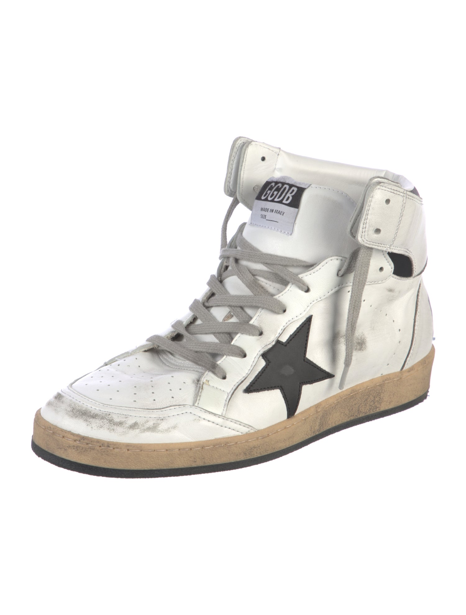 Golden Goose Leather Printed Sneakers