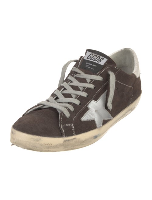 Golden Goose Suede Colorblock Pattern Sneakers
