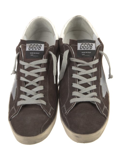 Golden Goose Suede Colorblock Pattern Sneakers