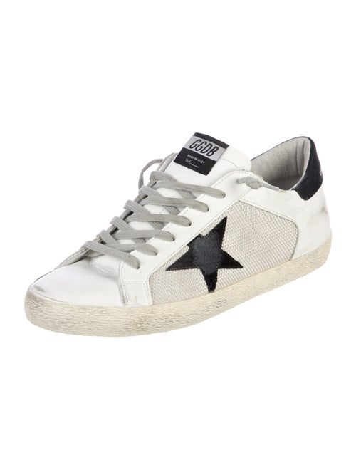 Golden Goose Leather Printed Sneakers
