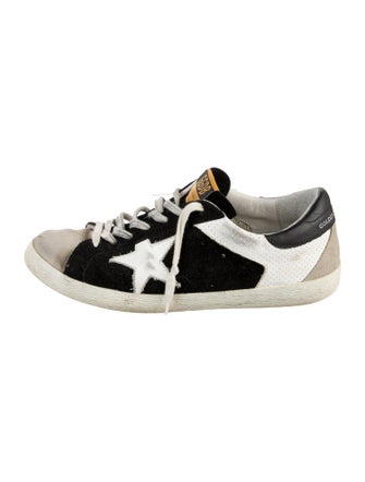 Golden Goose Suede Colorblock Pattern Sneakers