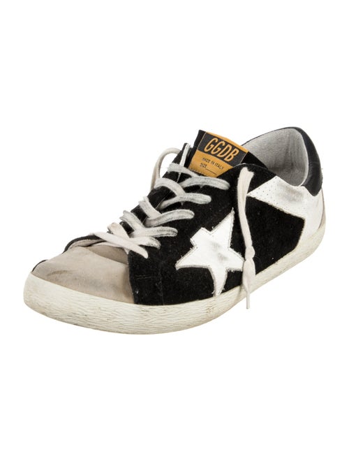 Golden Goose Suede Colorblock Pattern Sneakers