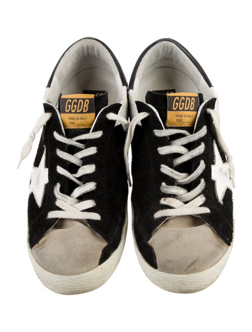 Golden Goose Suede Colorblock Pattern Sneakers