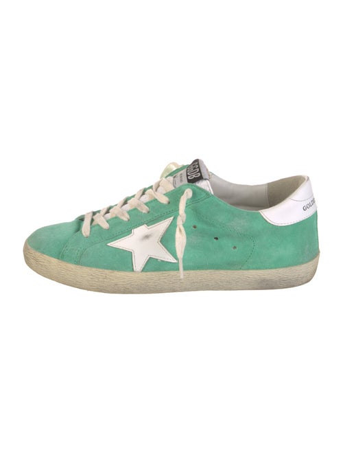 Golden Goose Suede Colorblock Pattern Sneakers
