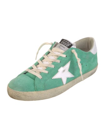 Golden Goose Suede Colorblock Pattern Sneakers