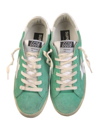 Golden Goose Suede Colorblock Pattern Sneakers