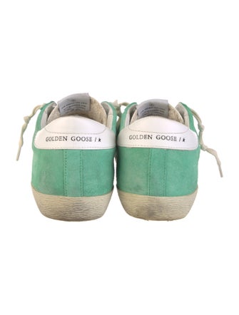 Golden Goose Suede Colorblock Pattern Sneakers