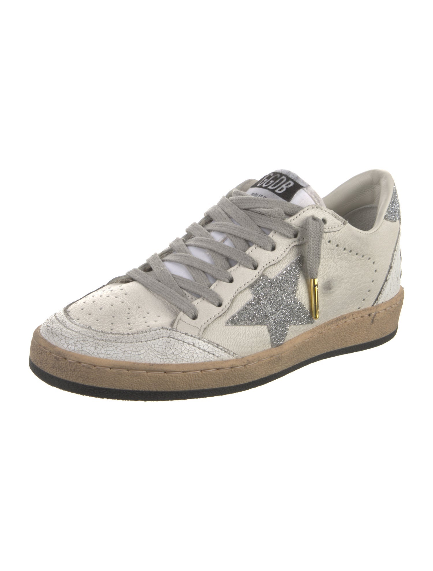 Golden Goose Leather Printed Sneakers