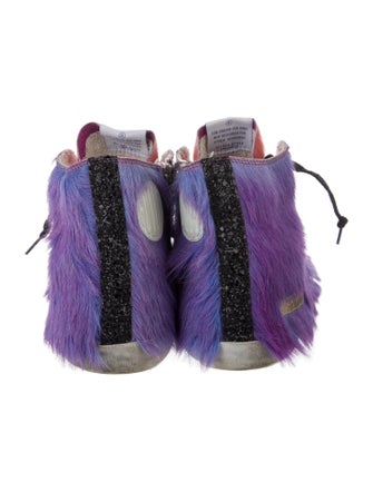 Golden Goose Ponyhair Colorblock Pattern Sneakers