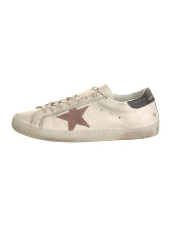 Golden Goose Leather Printed Sneakers