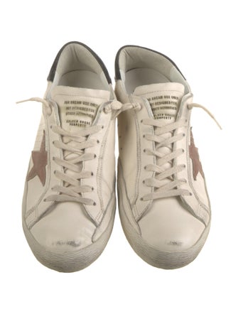 Golden Goose Leather Printed Sneakers