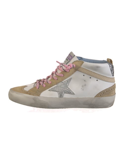 Golden Goose Leather Colorblock Pattern Sneakers