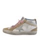 Golden Goose Leather Colorblock Pattern Sneakers