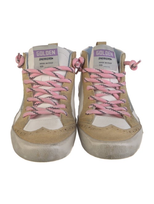 Golden Goose Leather Colorblock Pattern Sneakers
