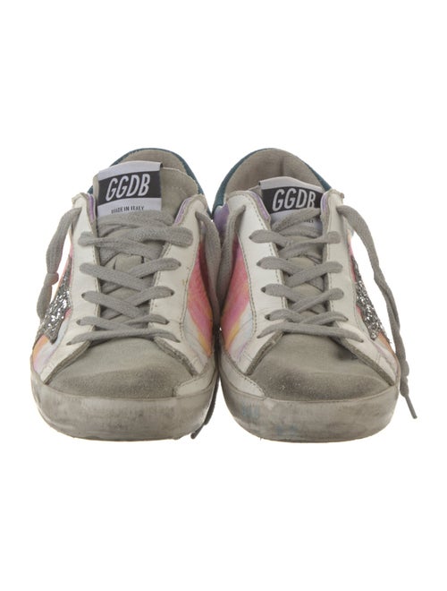 Golden Goose Leather Colorblock Pattern Sneakers