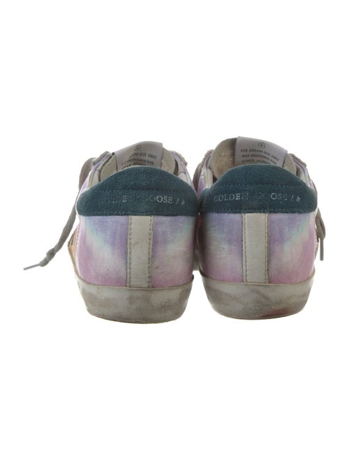 Golden Goose Leather Colorblock Pattern Sneakers