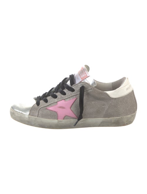 Golden Goose Suede Colorblock Pattern Sneakers
