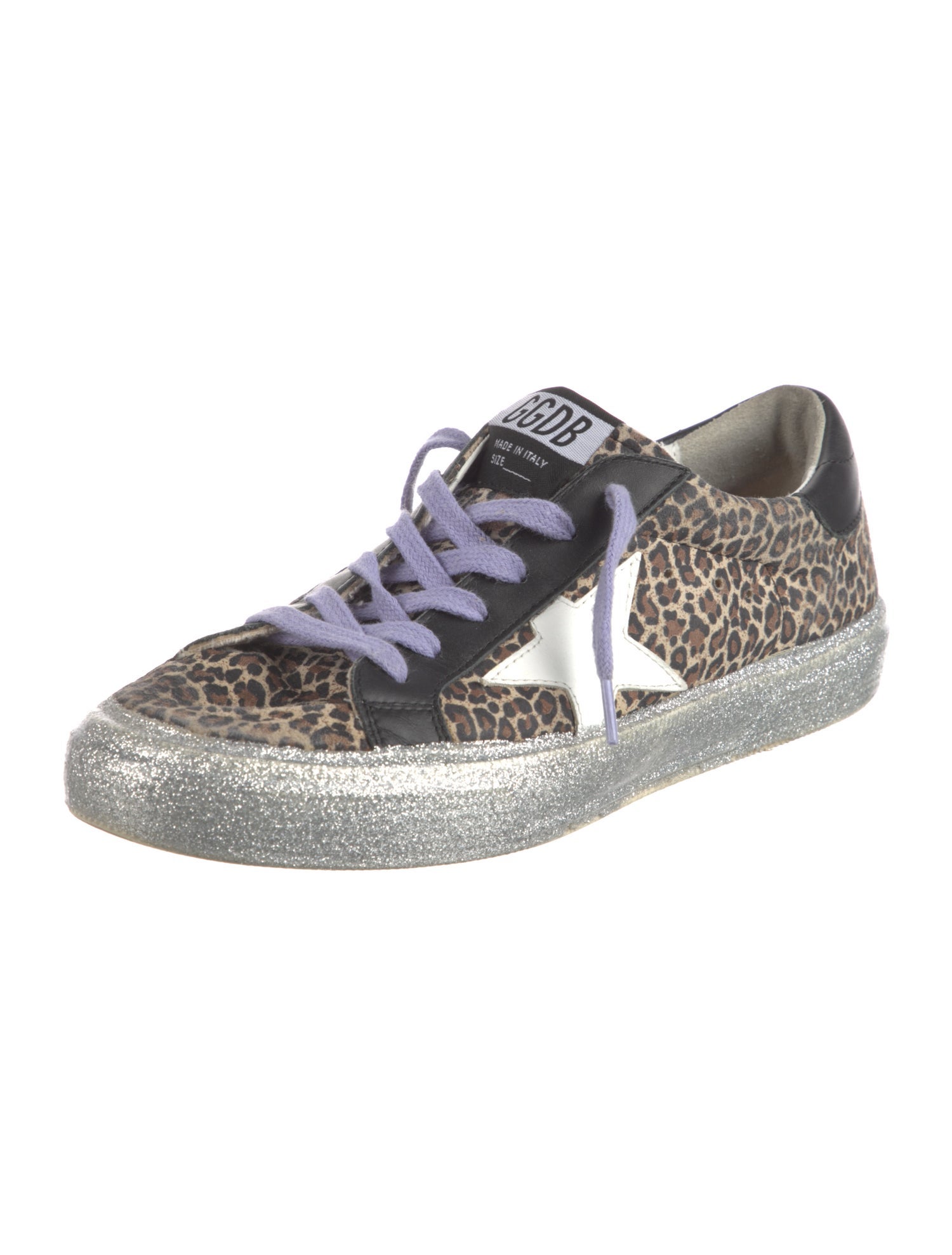 Golden Goose Suede Animal Print Sneakers