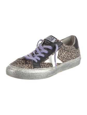 Golden Goose Suede Animal Print Sneakers