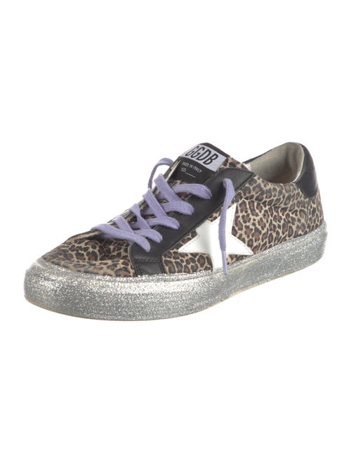 Golden Goose Suede Animal Print Sneakers