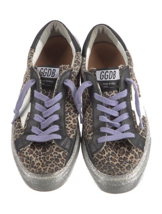 Golden Goose Suede Animal Print Sneakers