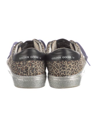 Golden Goose Suede Animal Print Sneakers