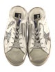 Golden Goose Leather Glitter Accents Sneakers
