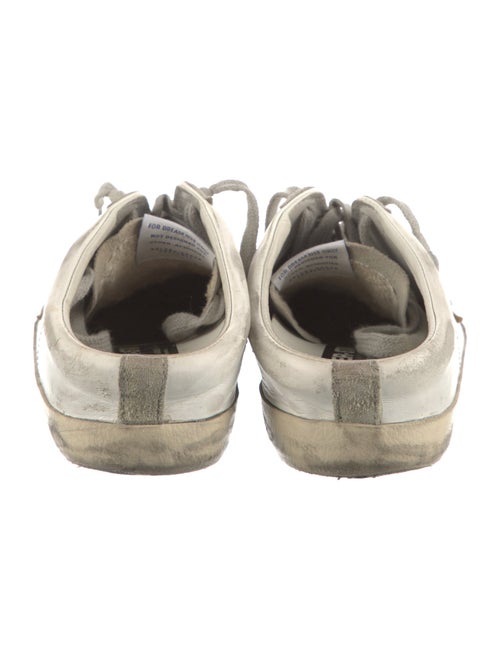 Golden Goose Leather Glitter Accents Sneakers